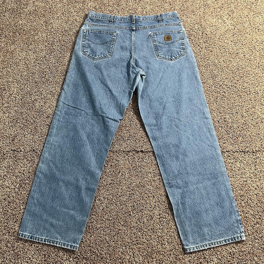 Carhartt Jeans Mens 38x34 Relaxed‎ Fit Workwear Carpenter Distressed Denim Pants